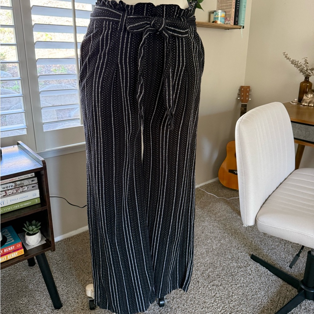 Billabong paper bag waist casual beach pant cotton linen blend 4 pockets